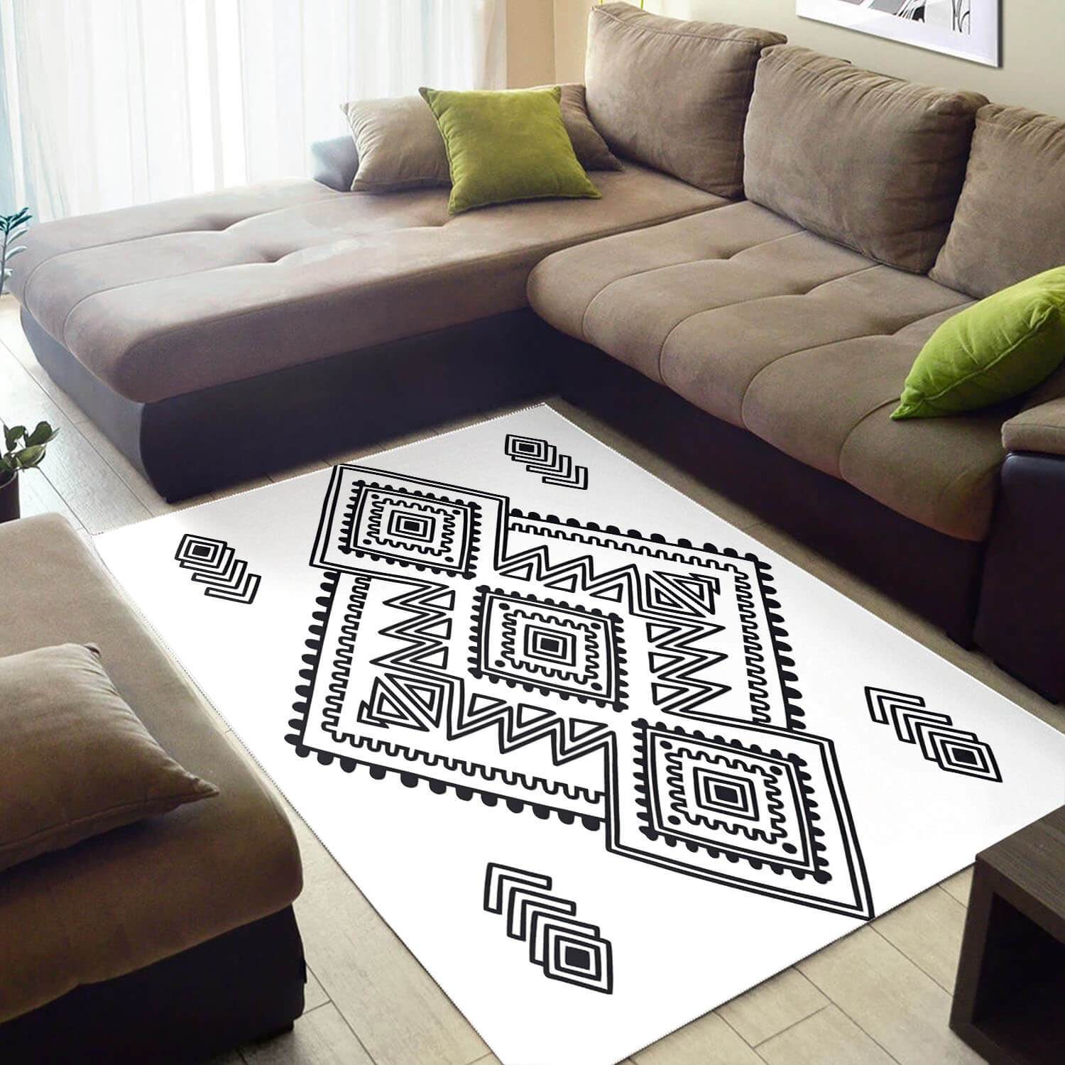 Inspired African American Vintage Black History Month Ethnic Seamless Pattern Large House Rectangle Rug