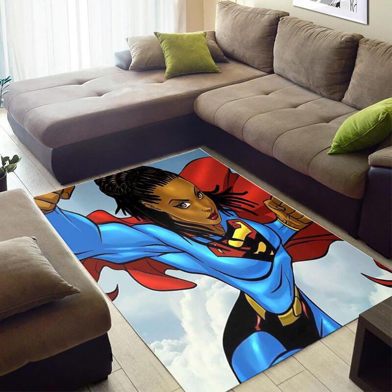 Inspired African Beautiful Afro Lady Themed Room Rectangle Rug