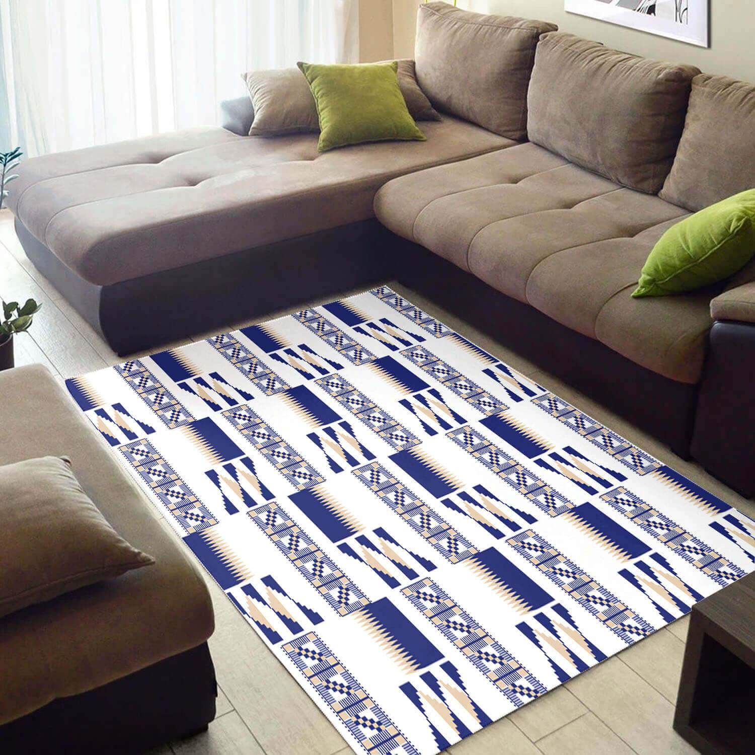 Inspired African Beautiful Afrocentric Pattern Art Themed Carpet House Rectangle Rug