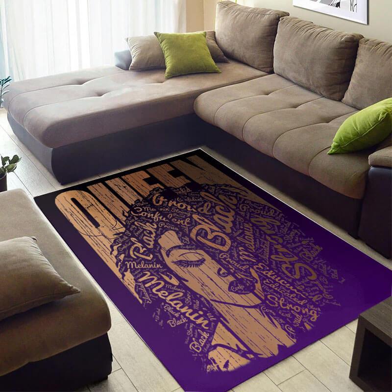 Inspired African Beautiful Melanin Woman Queen Carpet Themed Home Rectangle Rug