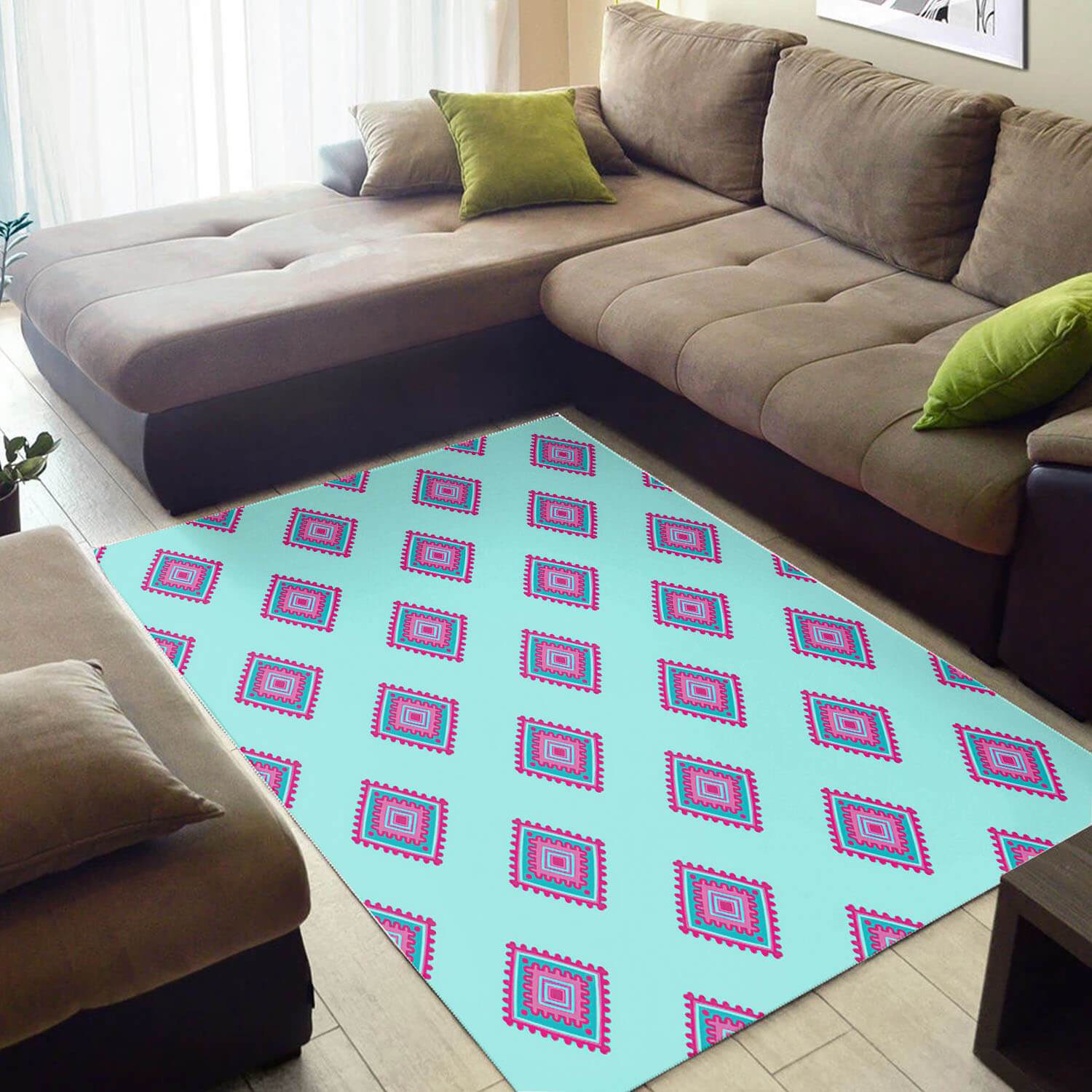 Inspired African Colorful American Seamless Pattern Carpet Living Room Rectangle Rug