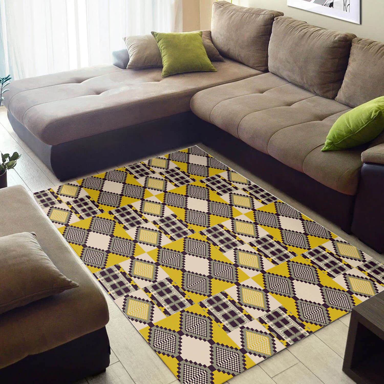 Inspired African Cute Afro American Afrocentric Pattern Art Large Style Rectangle Rug
