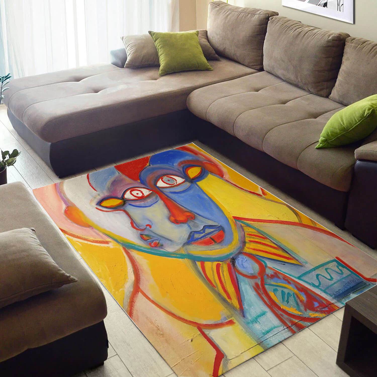 Inspired African Fancy Afrocentric Afro Lady Large Themed Home Rectangle Rug