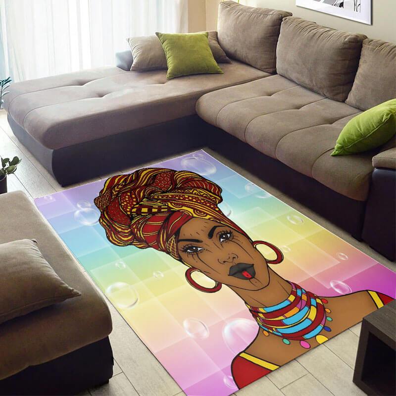 Inspired African Pretty American Black Art Queen Large Carpet Living Room Rectangle Rug
