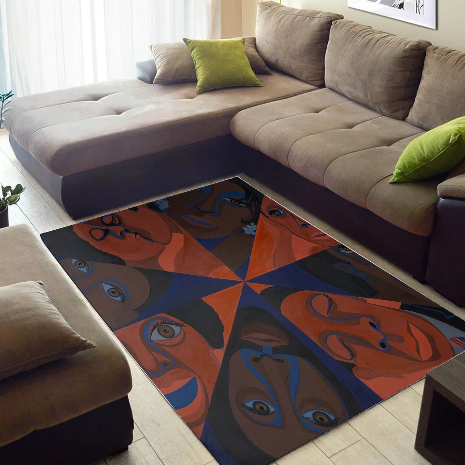 Inspired African Pretty Black Girl Carpet Home Rectangle Rug