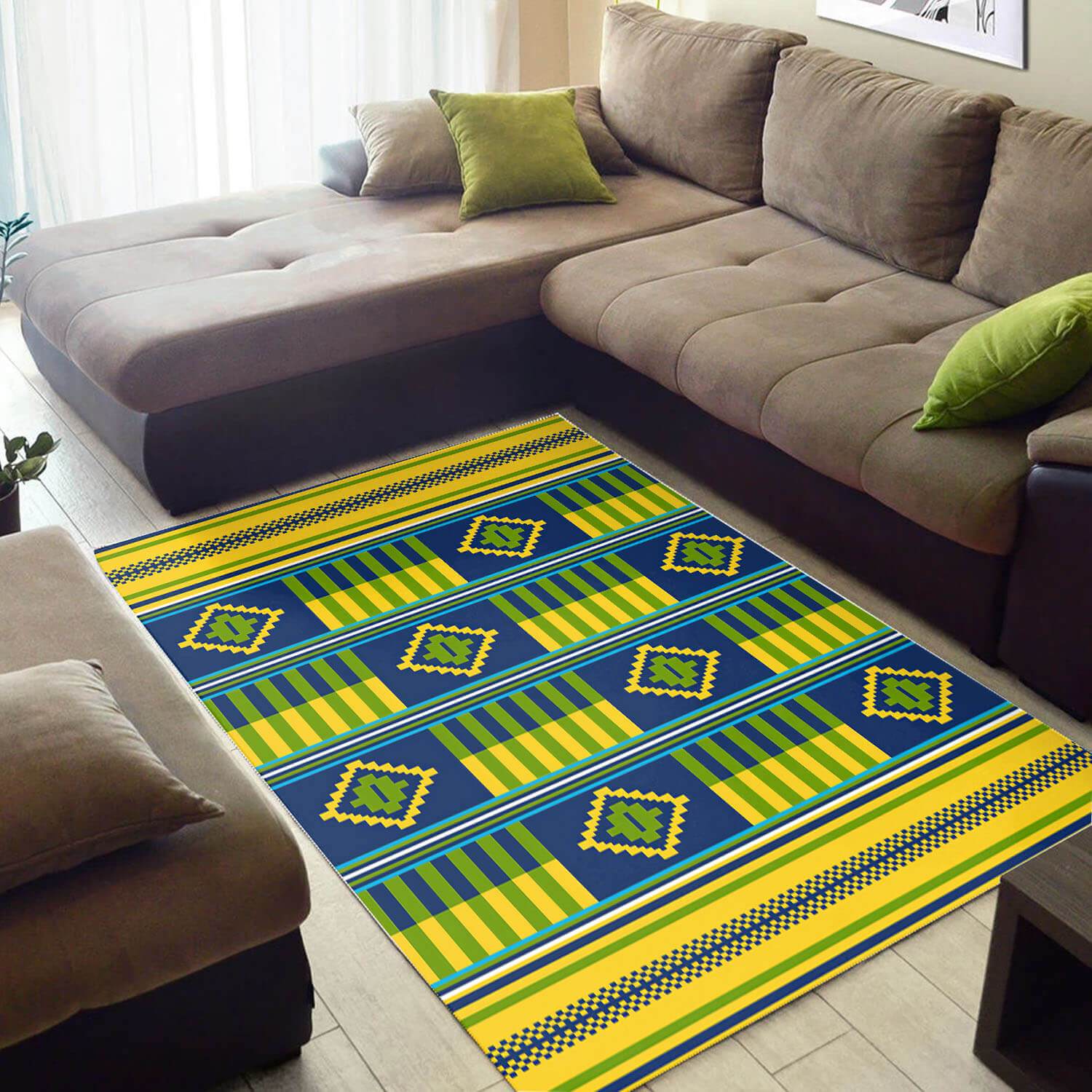 Inspired African Retro American Seamless Pattern Large Themed Home Rectangle Rug