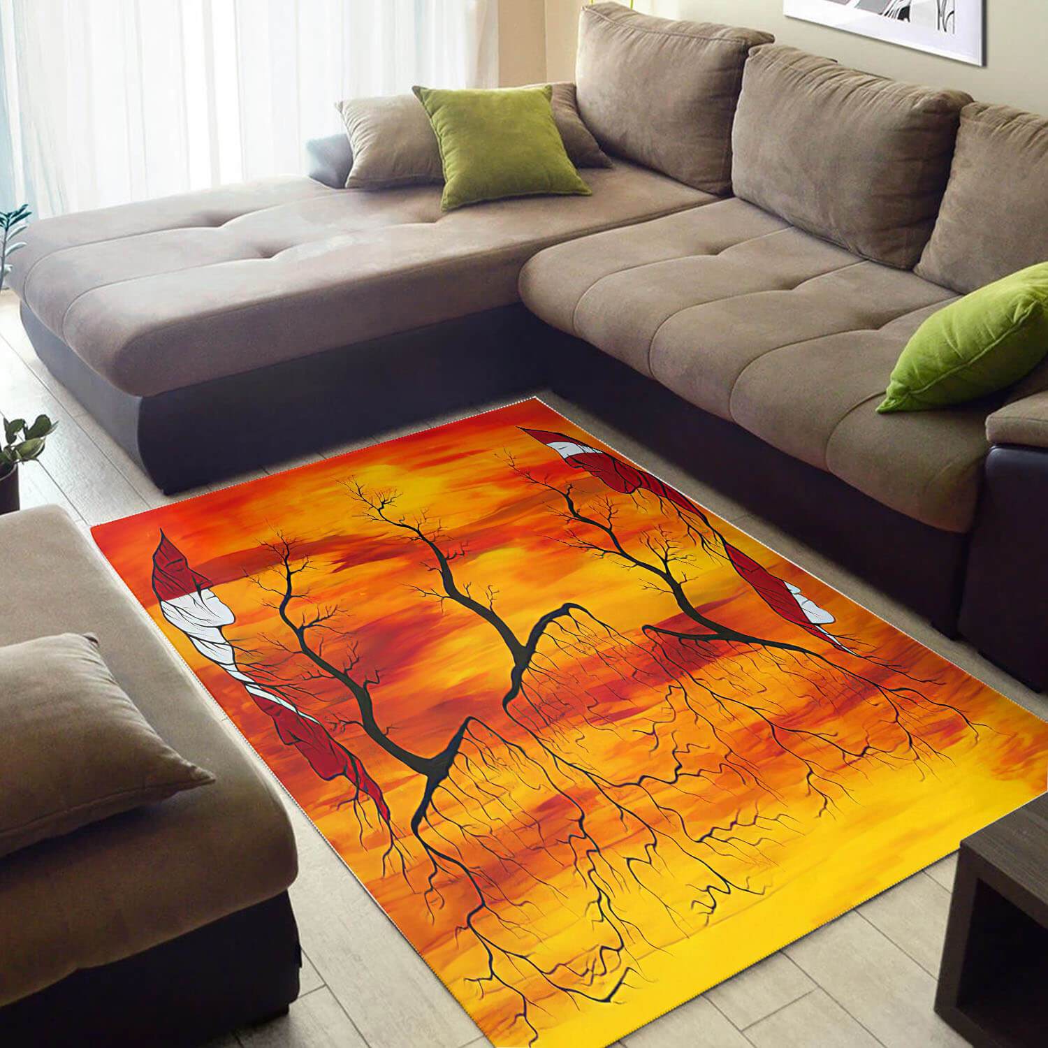 Inspired African Style Abstract American Black Art Seamless Pattern Themed House Rectangle Rug