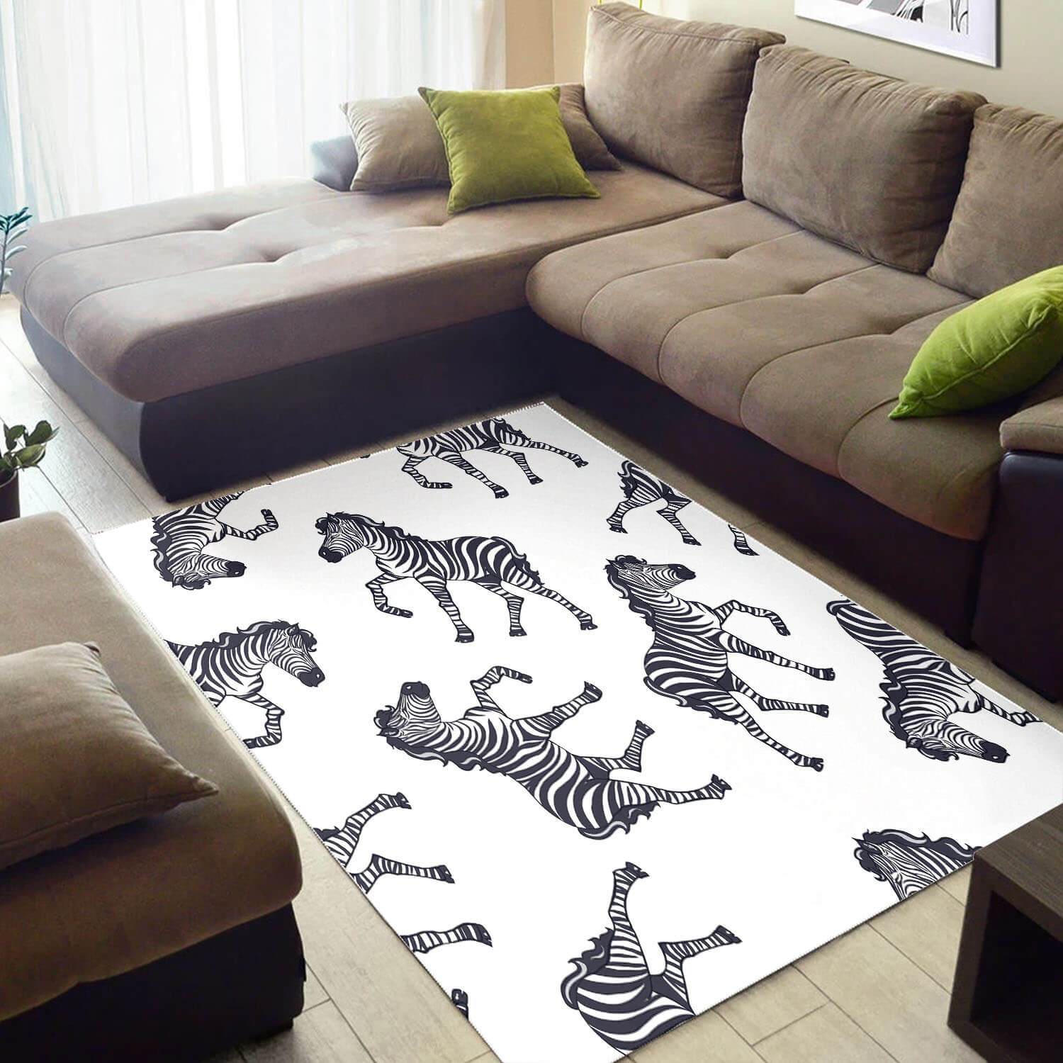 Inspired African Style Attractive Afrocentric Animals Design Floor Carpet Rectangle Rug