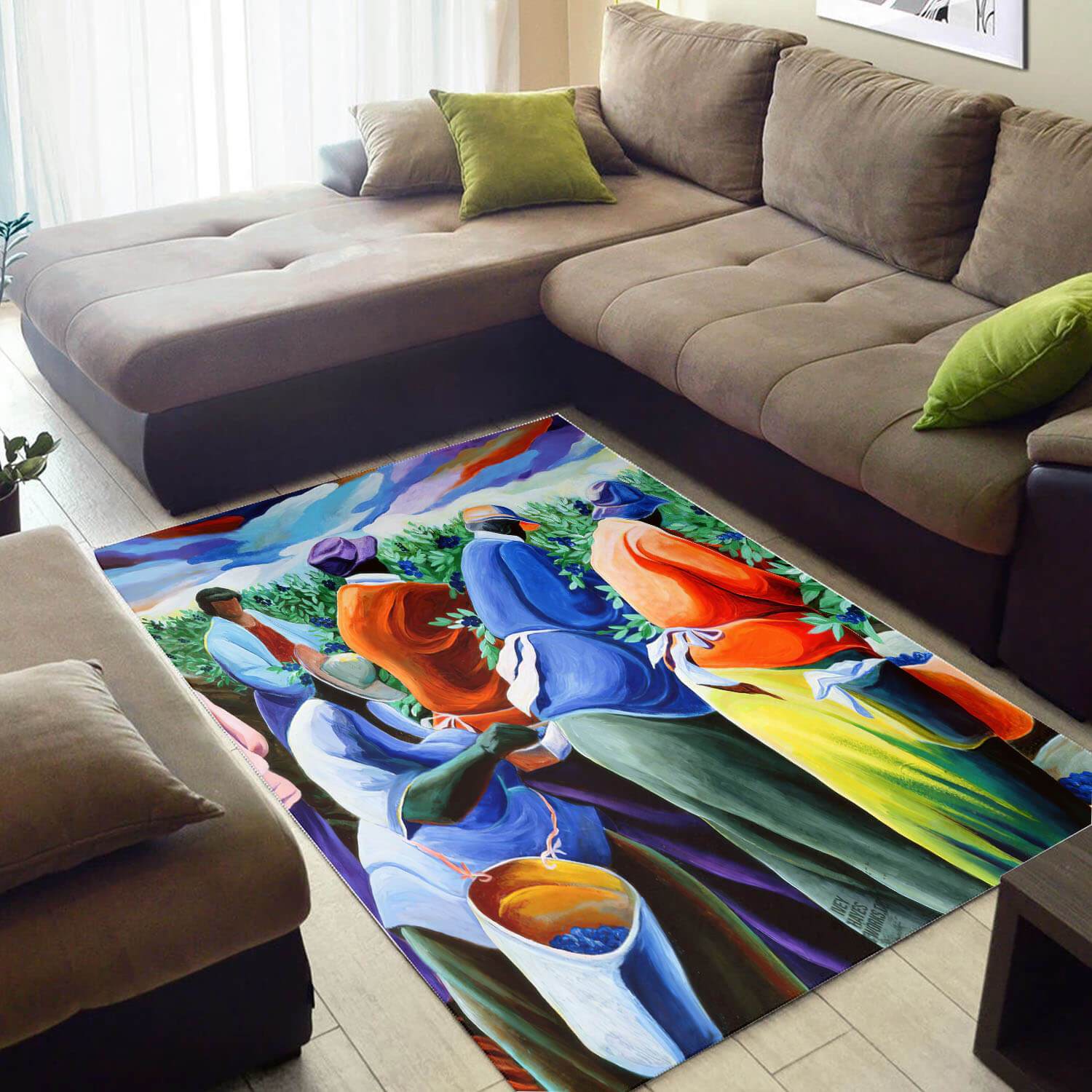 Inspired African Style Beautiful American Black Art Queen Themed Home Rectangle Rug