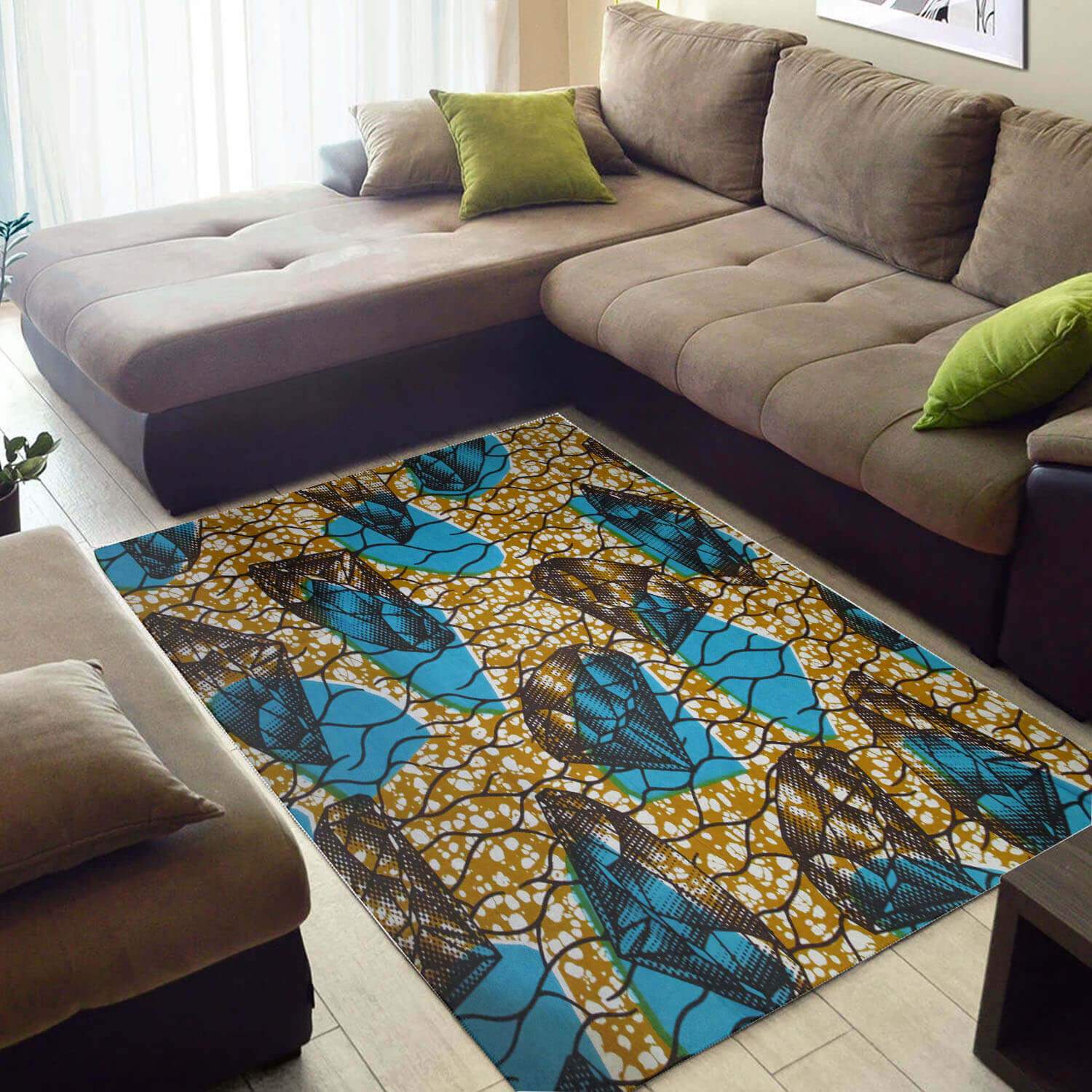 Inspired African Style Cute Natural Hair Afrocentric Art Design Floor Home Rectangle Rug