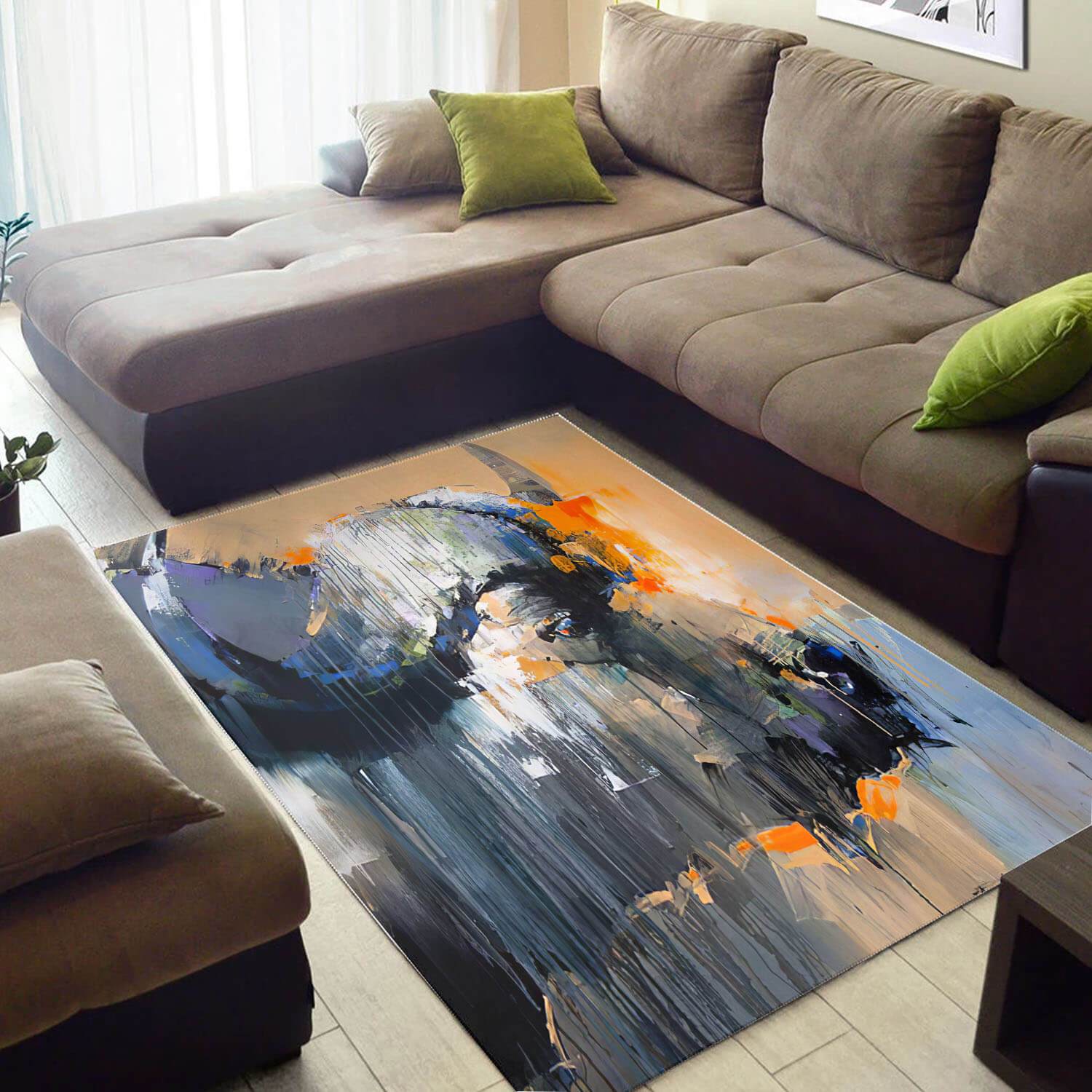 Inspired African Style Unique Afro American Animals Carpet Home Rectangle Rug