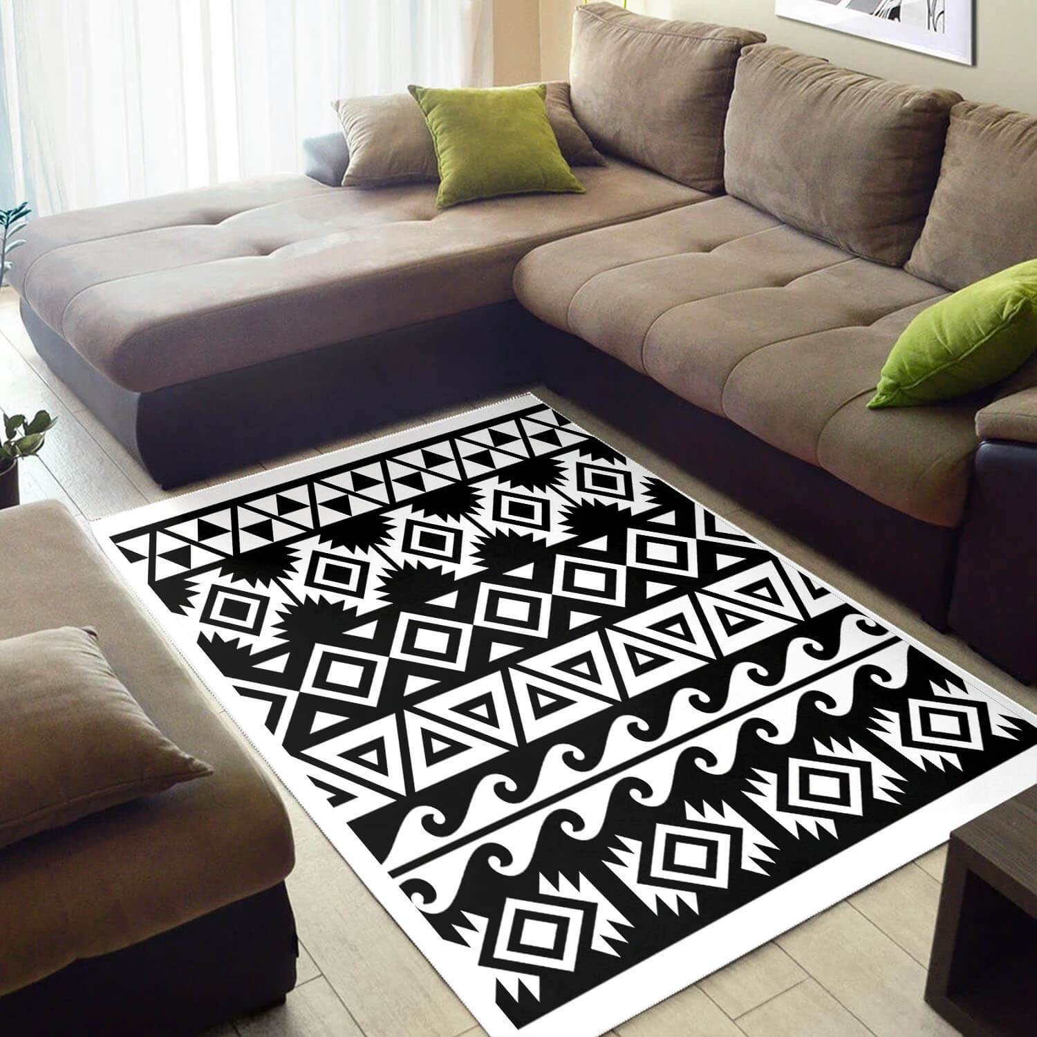 Inspired African Style Vintage Afrocentric Pattern Art Design Floor Carpet Rectangle Rug