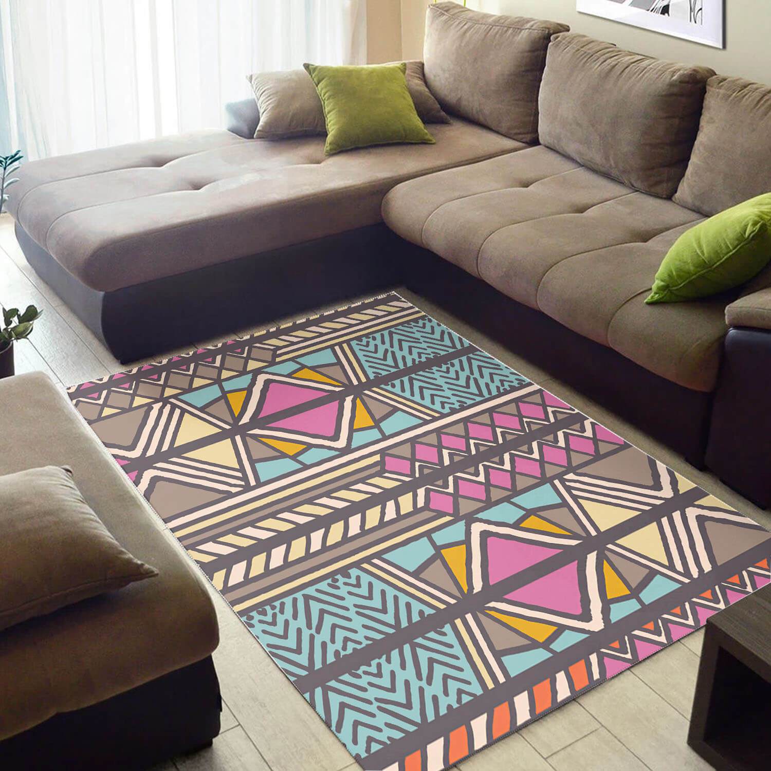 Inspired African Unique American Black Art Seamless Pattern Design Floor Carpet Room Rectangle Rug