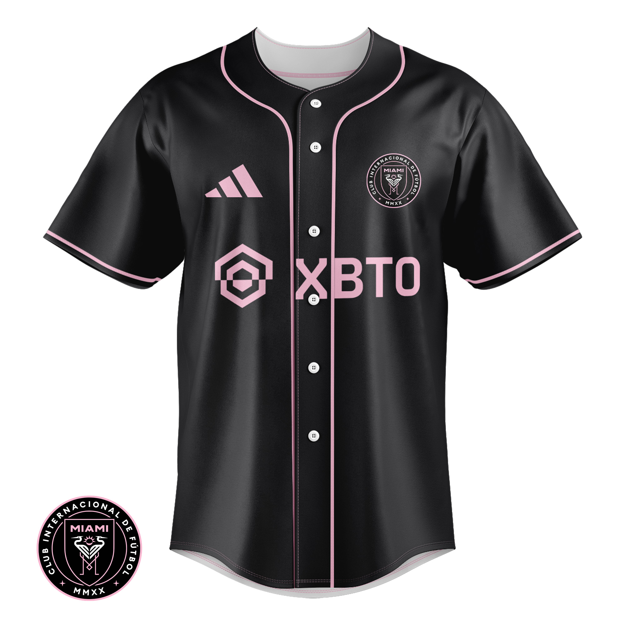 Inter Miami Leo Messi Black Baseball Jersey Ver1