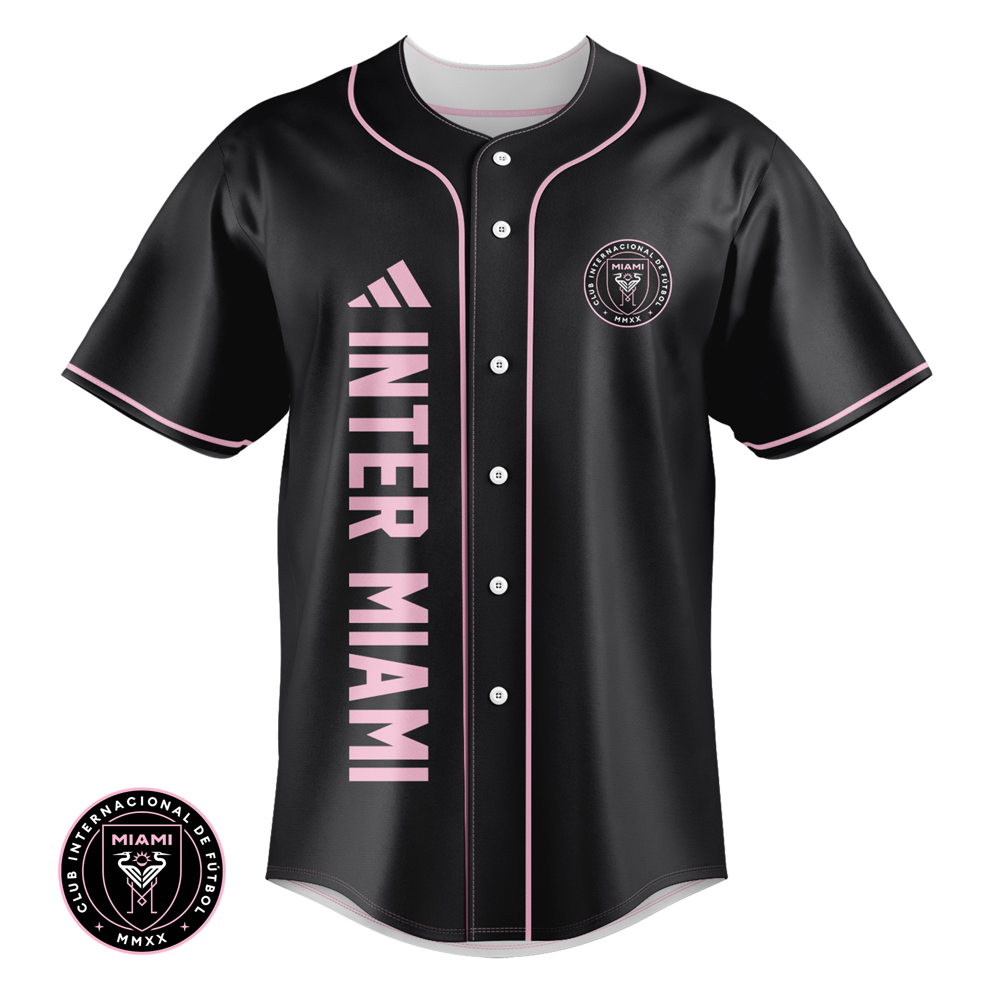 Inter Miami Leo Messi Black Baseball Jersey Ver2