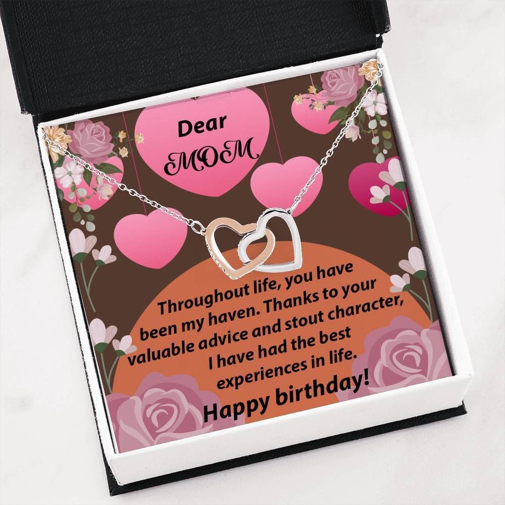 Interlocking Hearts Necklace Birthday Gift For Mom Thanks To Your Valuable Advice