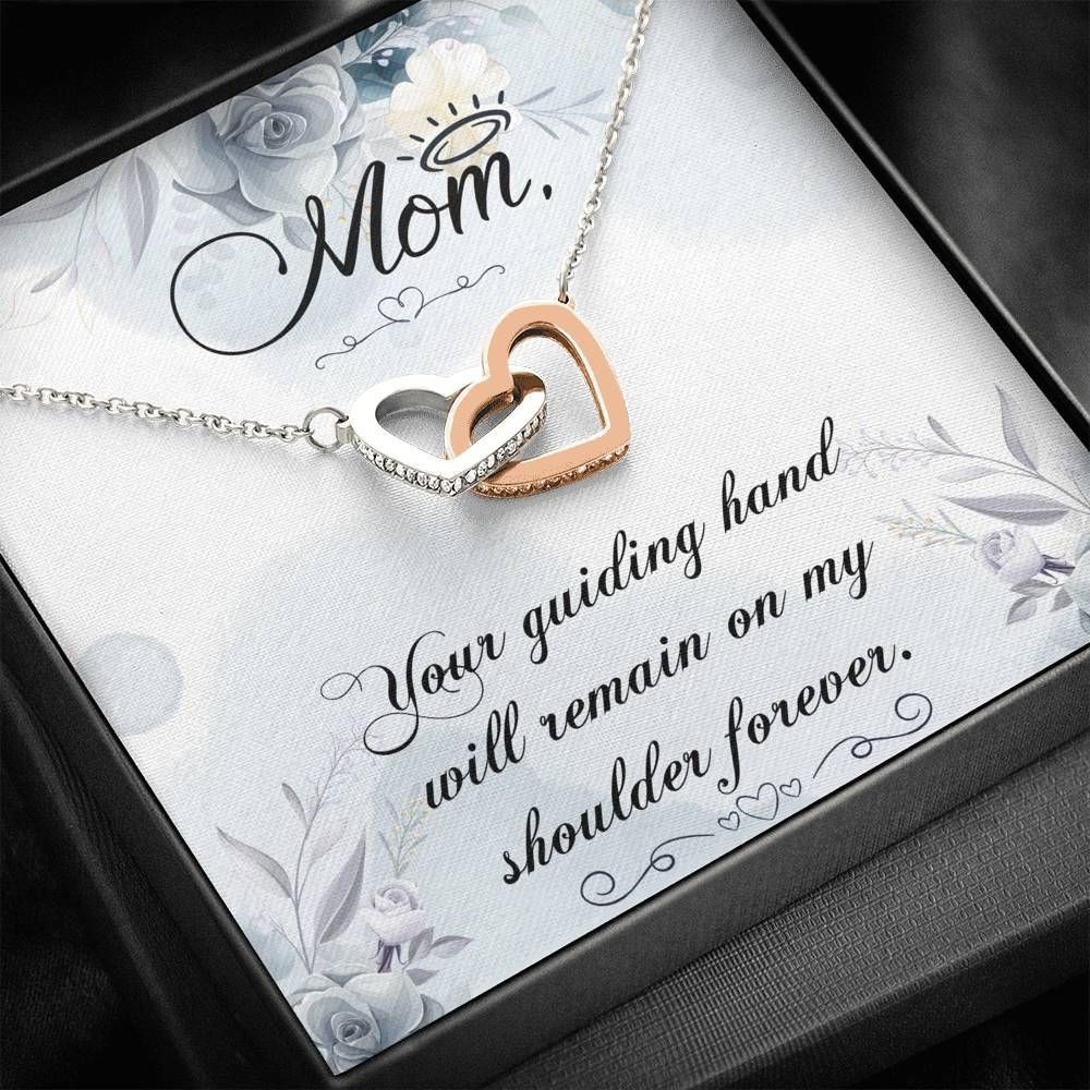 Interlocking Hearts Necklace Gift For Mom Thank For Your Guidance