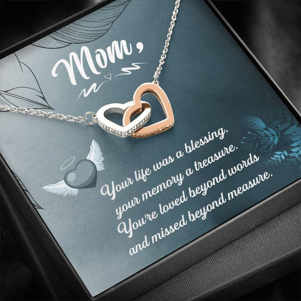 Interlocking Hearts Necklace Gift For Mom You’re Loved Beyond Words