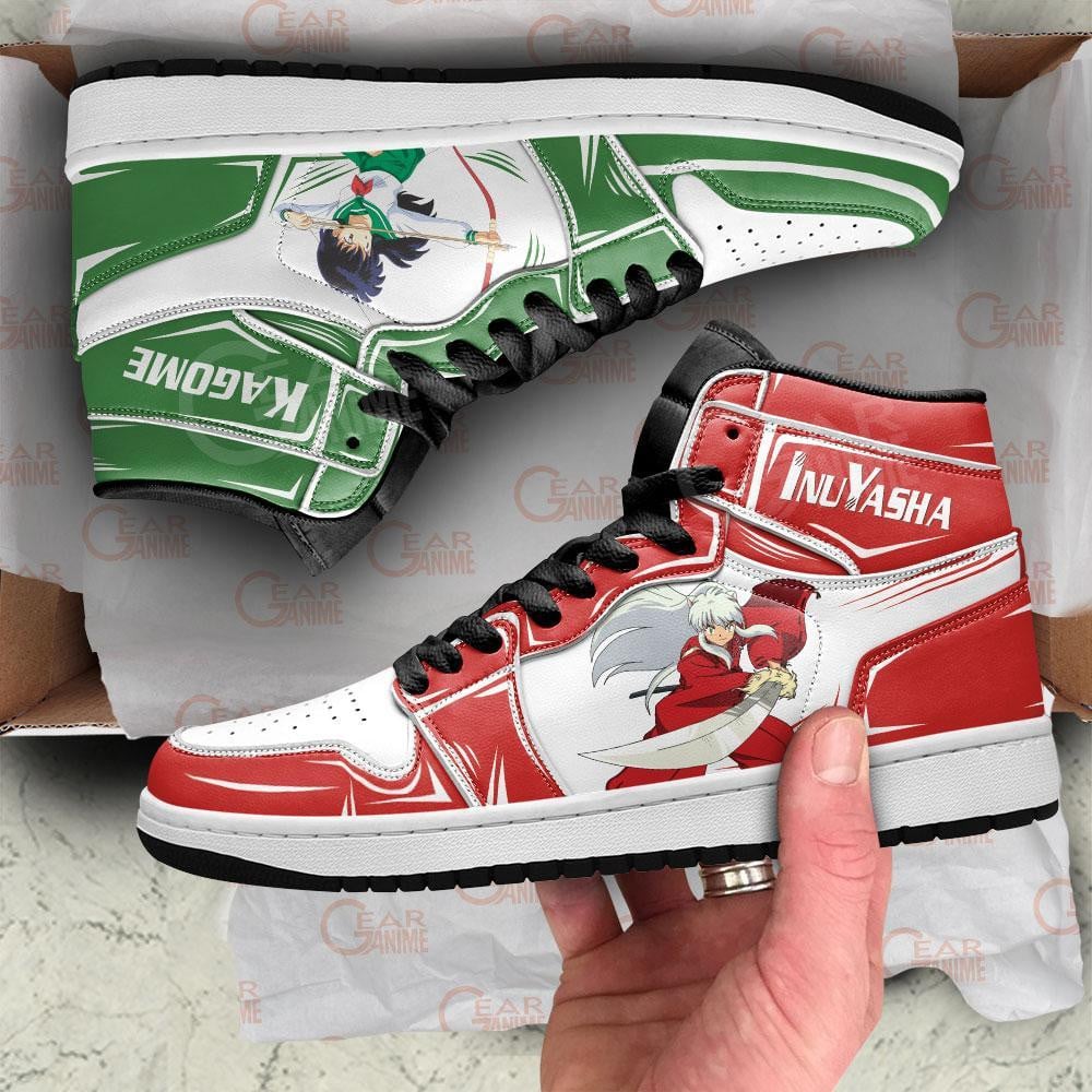 Inuyasha and Kagome JD1s Sneakers Inuyasha Anime Shoes, Air Jordan Hightop
