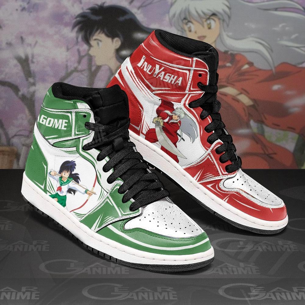 Inuyasha and Kagome JD1s Sneakers Inuyasha Anime Shoes, Air Jordan Hightop