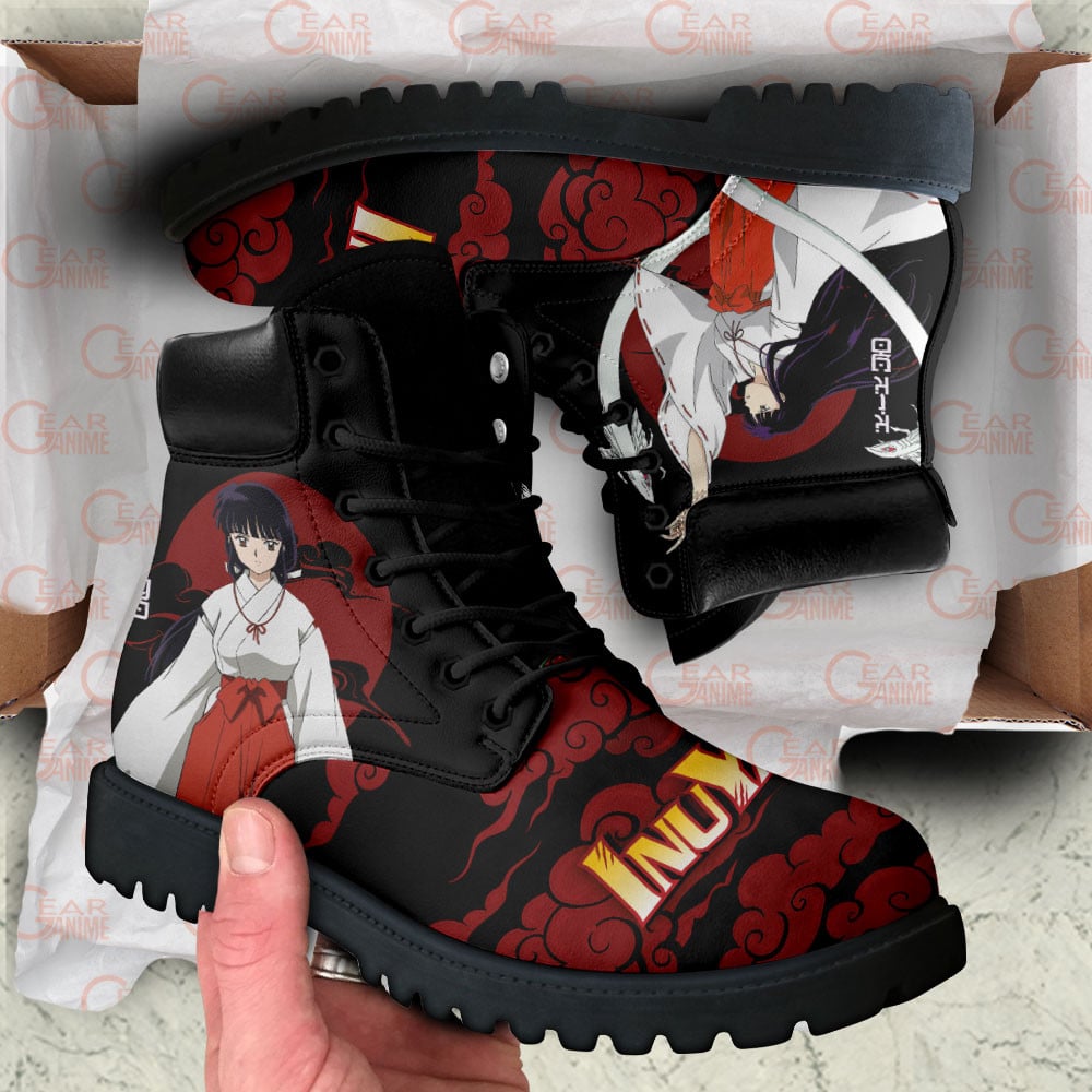 InuYasha Kikyo Boots Anime Custom Shoes