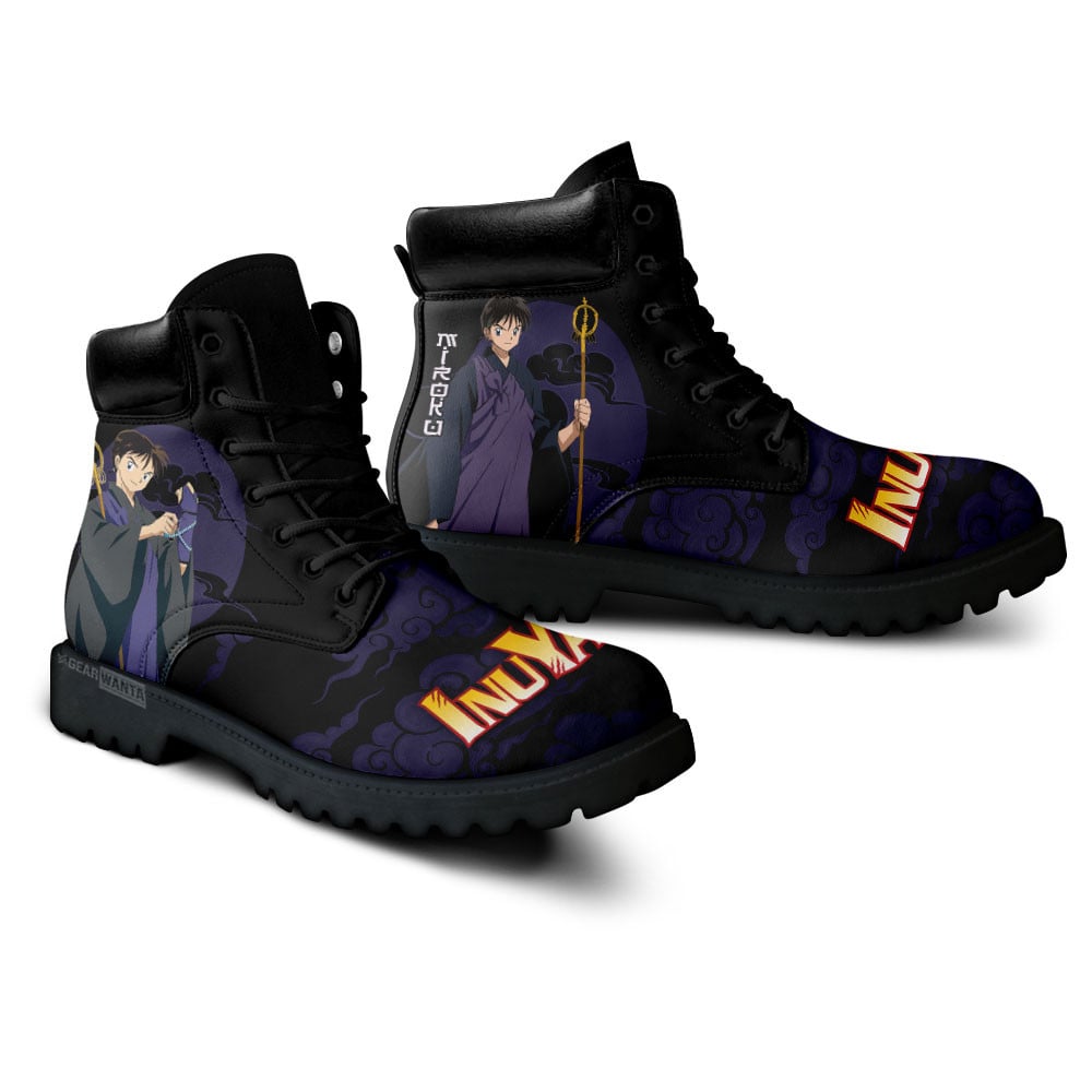 InuYasha Miroku Boots Anime Custom Shoes