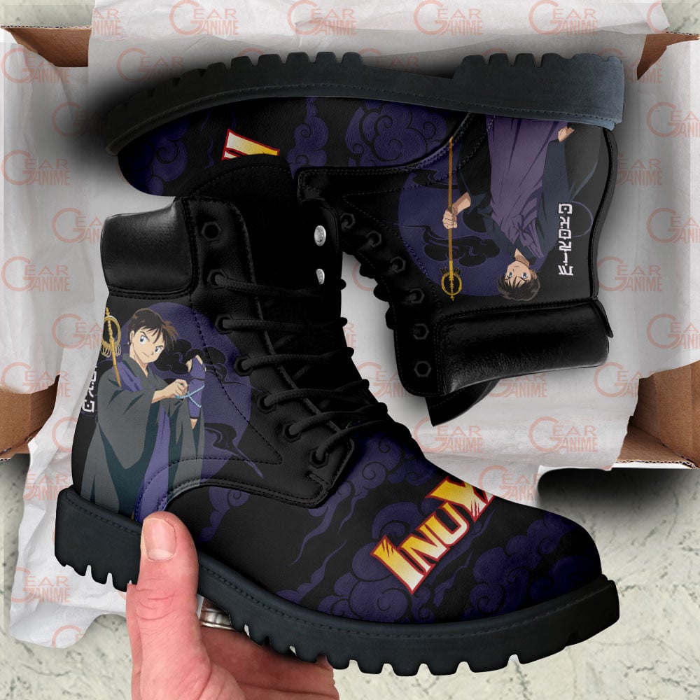 InuYasha Miroku Boots Anime Custom Shoes