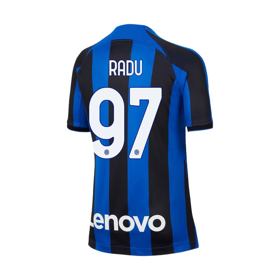 Ionu? Radu 97 Inter Milan 2022/23 Home Jersey – Youth, Black/Blue Ionu? Radu 97 Inter Milan 2022/23 Home Jersey – Youth, Black/Blue