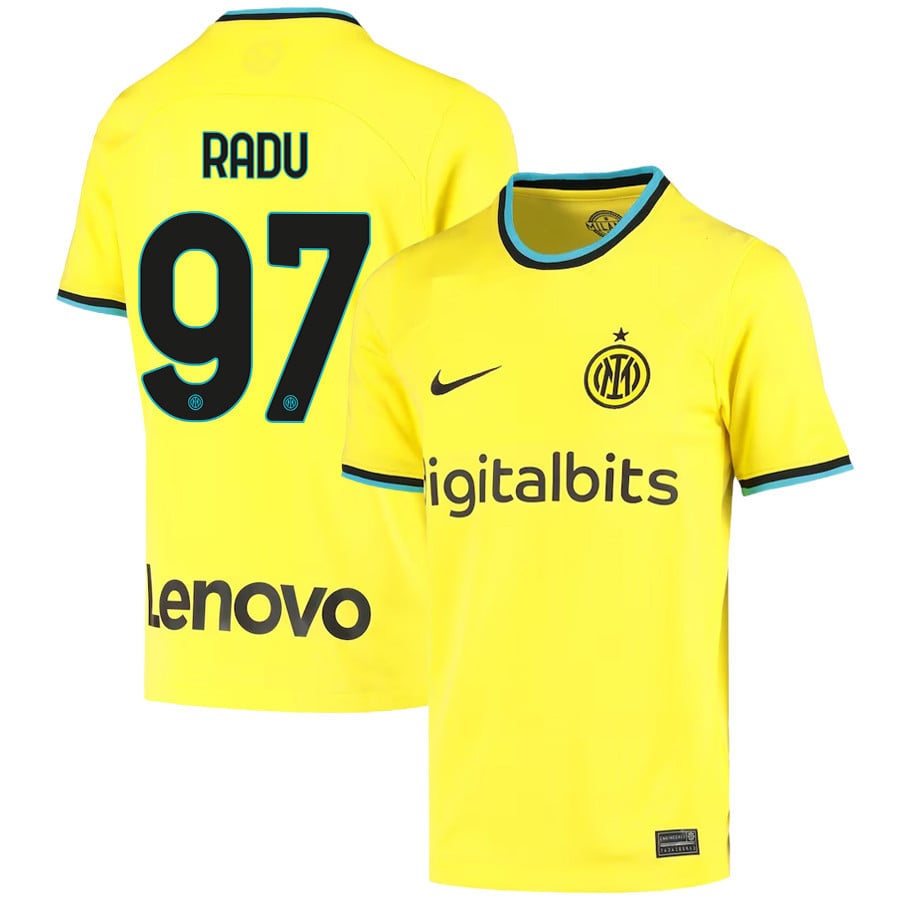 Ionu? Radu 97 Inter Milan 2022/23 Third Jersey – Youth, Yellow