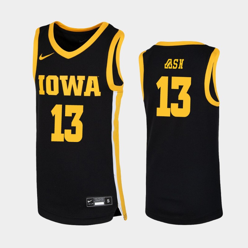 Iowa Hawkeyes Austin Ash Black College Jersey