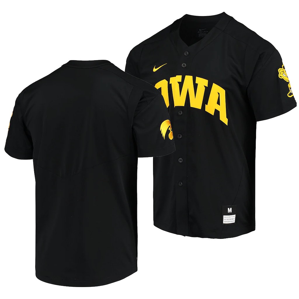 Iowa Hawkeyes Black Vapor Elite Custom Jersey College