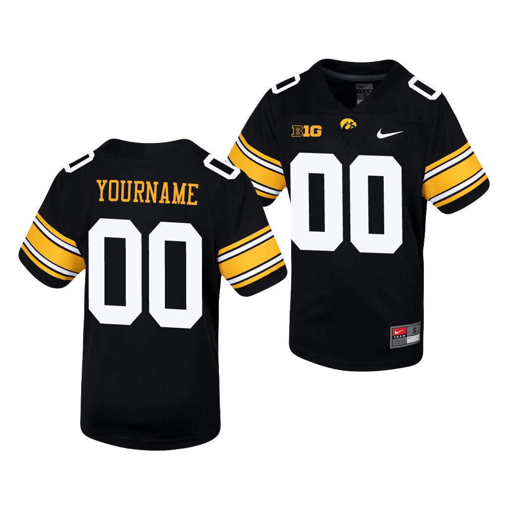 Iowa Hawkeyes Custom Black Untouchable Jersey