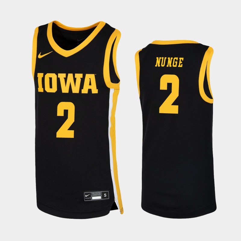 Iowa Hawkeyes Jack Nunge Black College Jersey