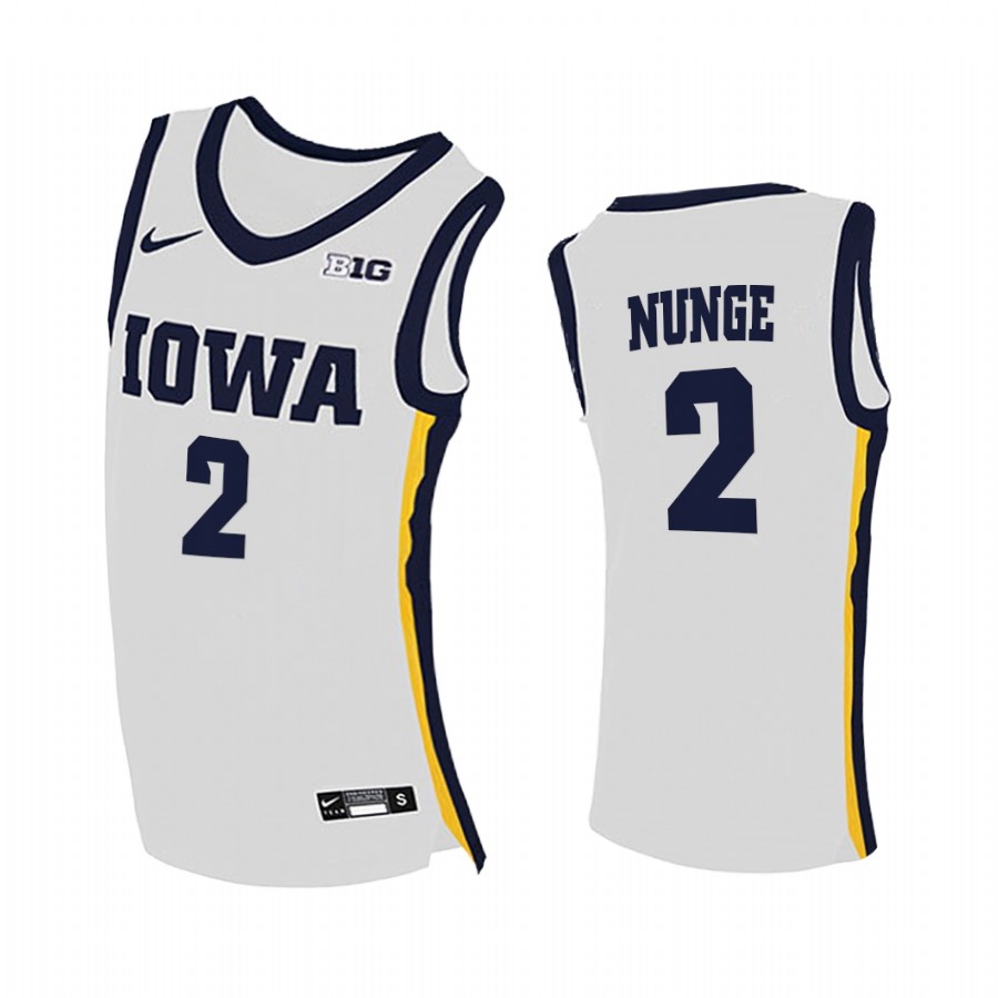 Iowa Hawkeyes Jack Nunge White Home 2020-21 College Jersey