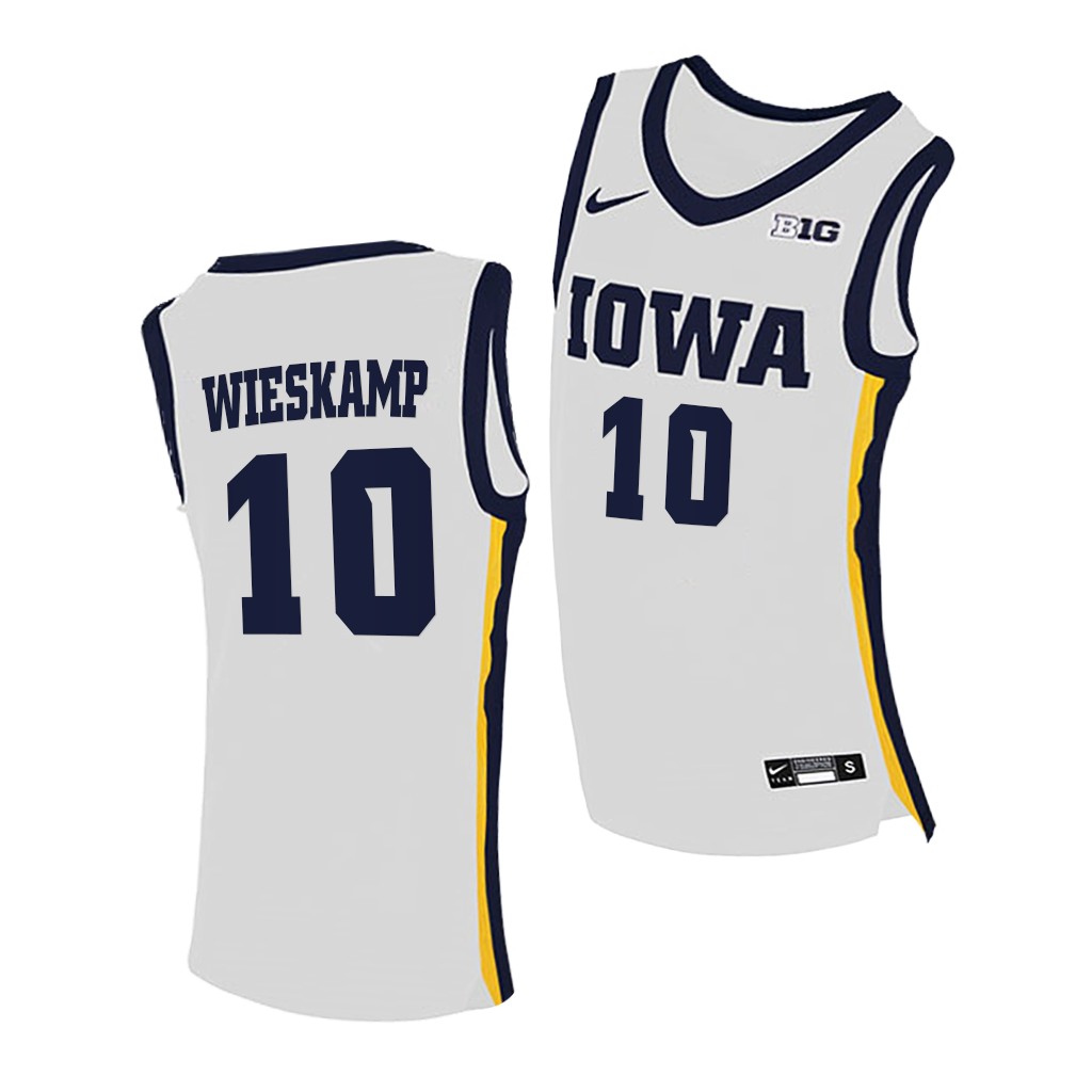 Iowa Hawkeyes Joe Wieskamp White 2020-21 Home College Jersey