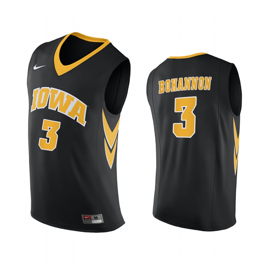 Iowa Hawkeyes Jordan Bohannon Black 2020-21 College Jersey