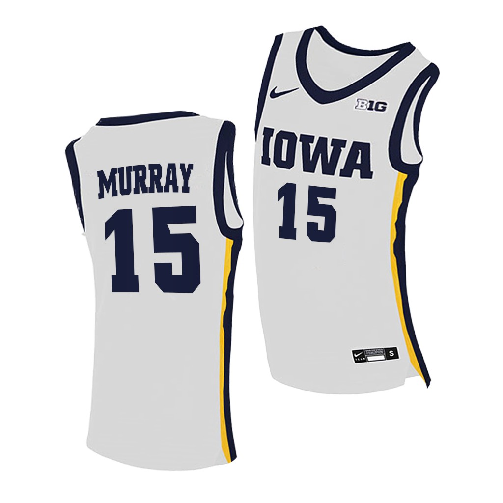 Iowa Hawkeyes Keegan Murray White 2020-21 Home College Jersey