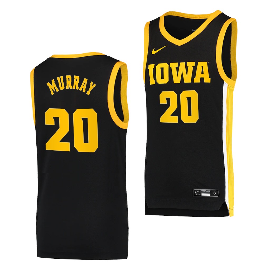 Iowa Hawkeyes Kris Murray #20 Black Jersey Dri-FIT Swingman
