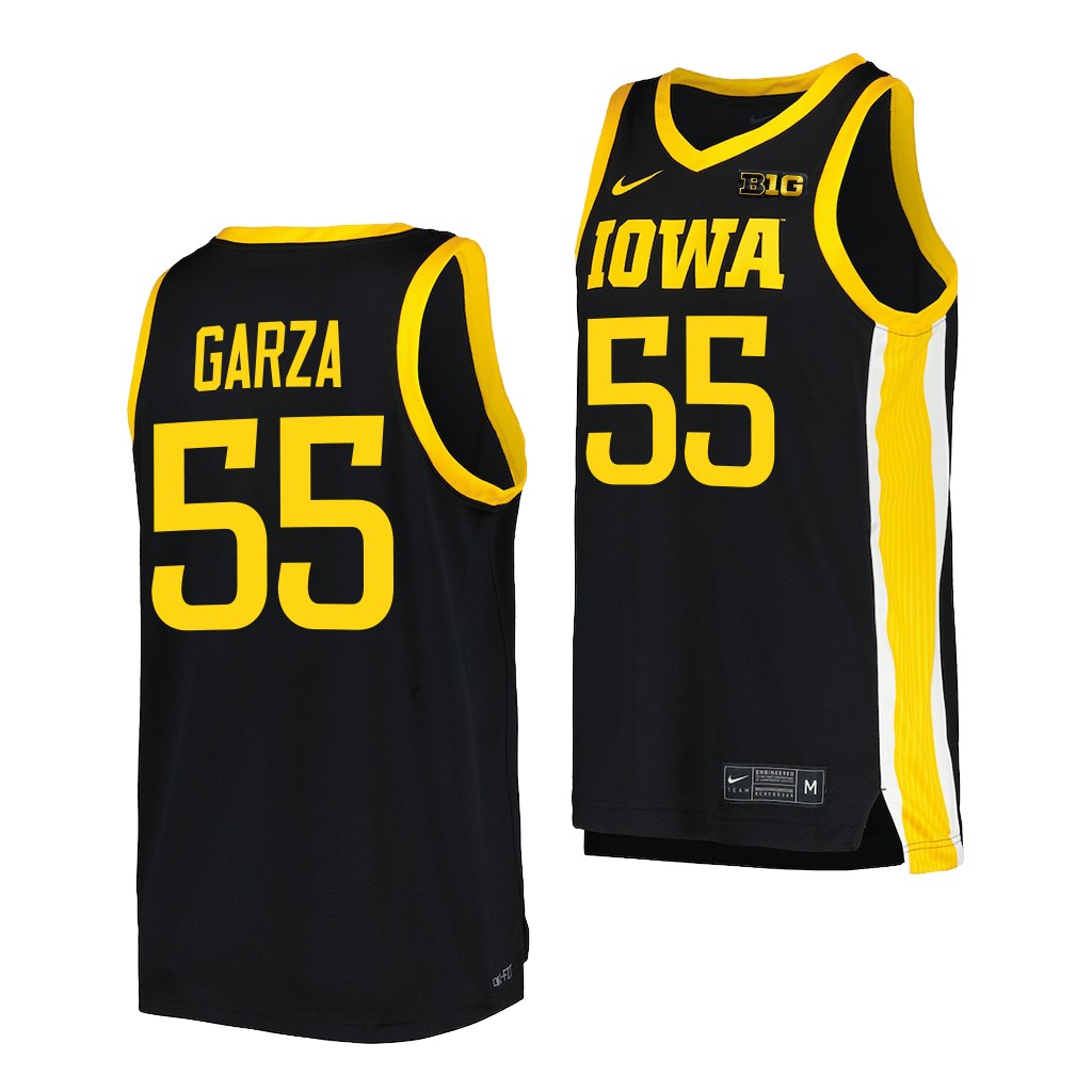 Iowa Hawkeyes Luka Garza Black #55 Jersey College