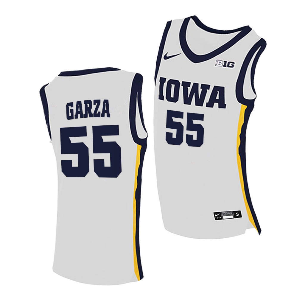 Iowa Hawkeyes Luka Garza White 2020-21 Home College Jersey