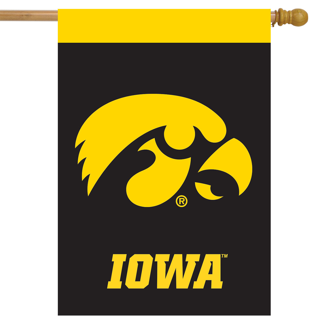 Iowa Hawkeyes NCAA Garden Flag, House Flag