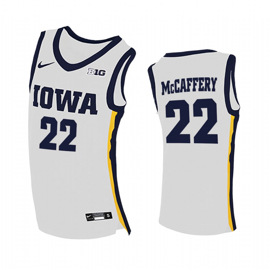 Iowa Hawkeyes Patrick McCaffery White Home 2020-21 College Jersey