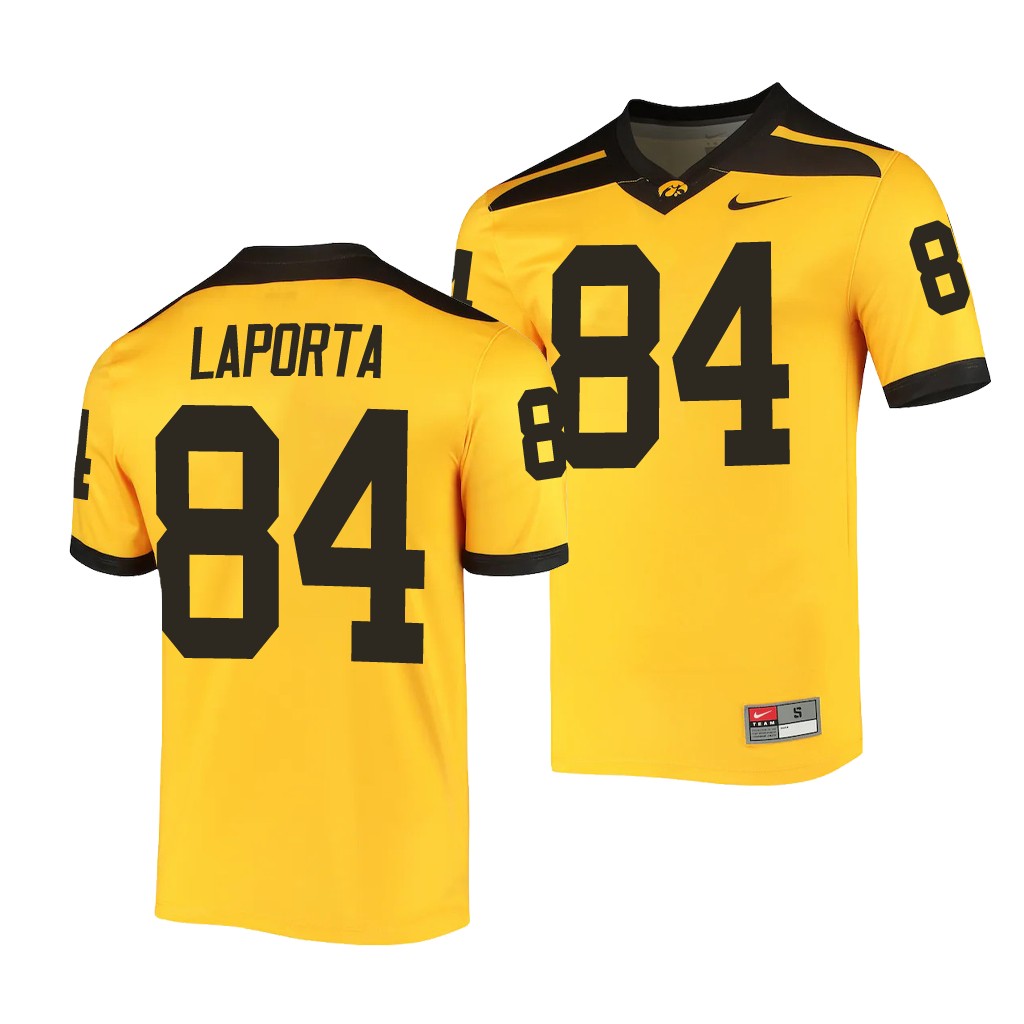 Iowa Hawkeyes Sam LaPorta 84 Gold Alternate Legend Jersey Men's