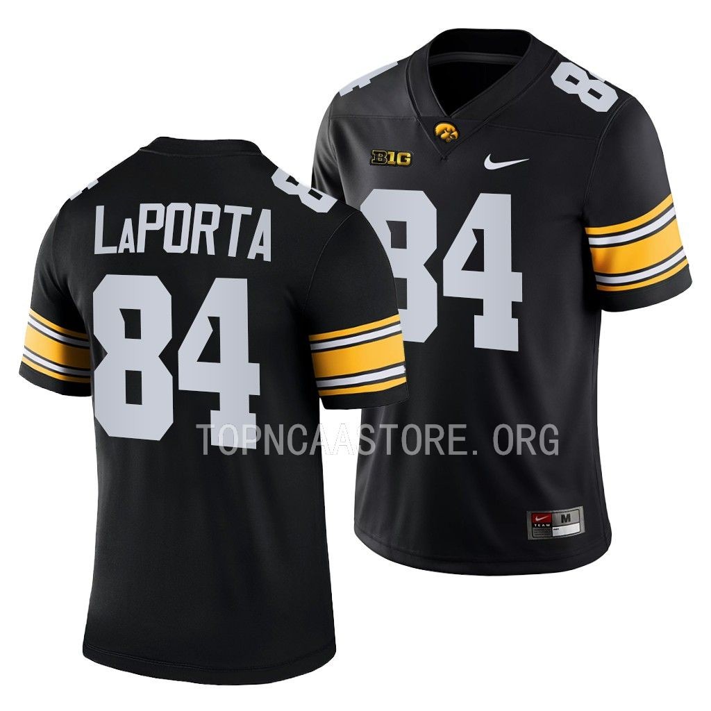 Iowa Hawkeyes Sam LaPorta Jersey 2022 College Black #84 Men's Shirt