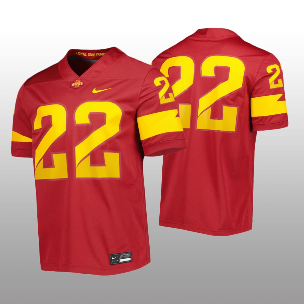 Iowa State Cyclones #22 Untouchable Cardinal Jersey
