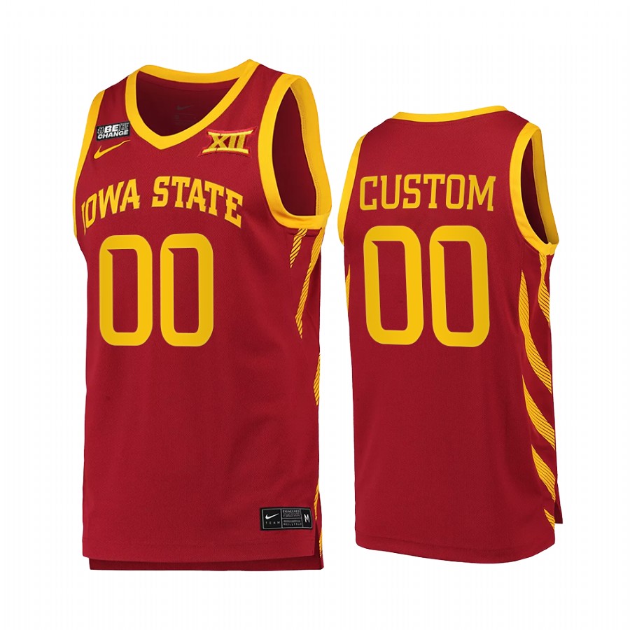 Iowa State Cyclones Custom Jersey 2021-22 College Cardinal Uniform