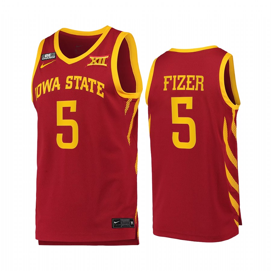 Iowa State Cyclones Marcus Fizer Jersey College Cardinal NBA Alumni Uniform