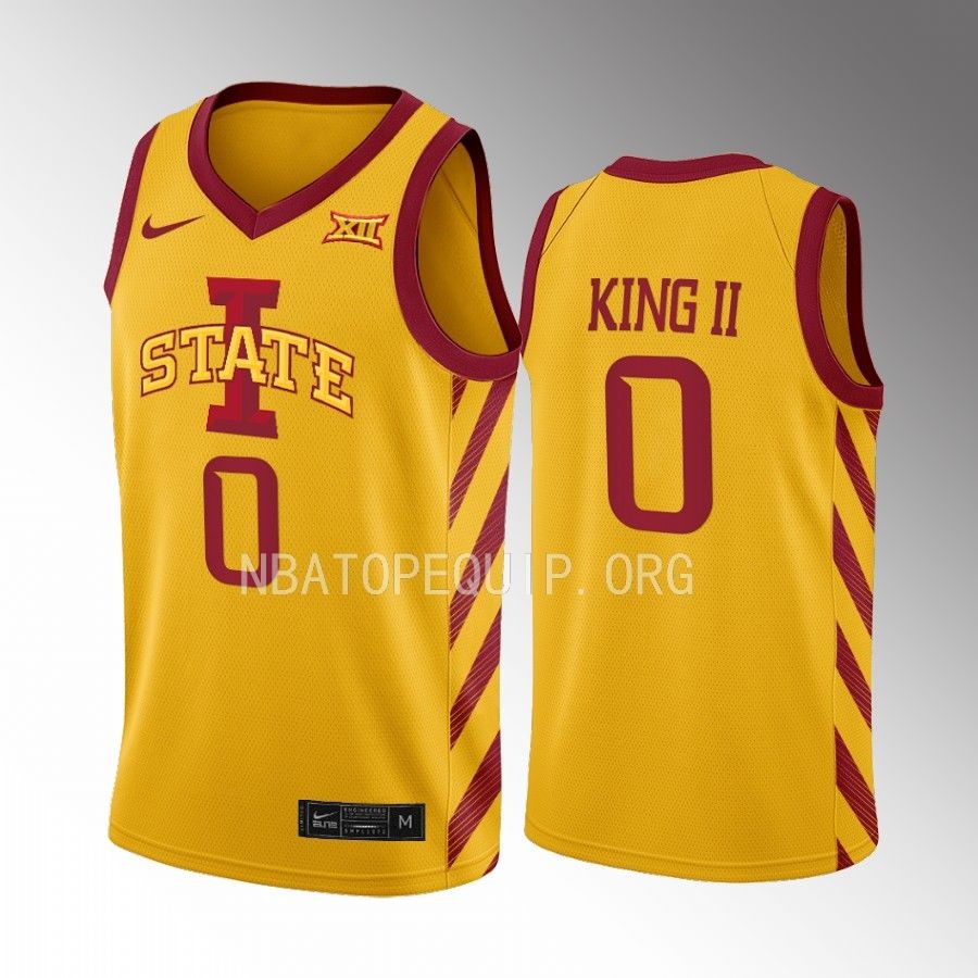 Iowa State Cyclones Tre King Jersey 2022-23 College Gold Uniform