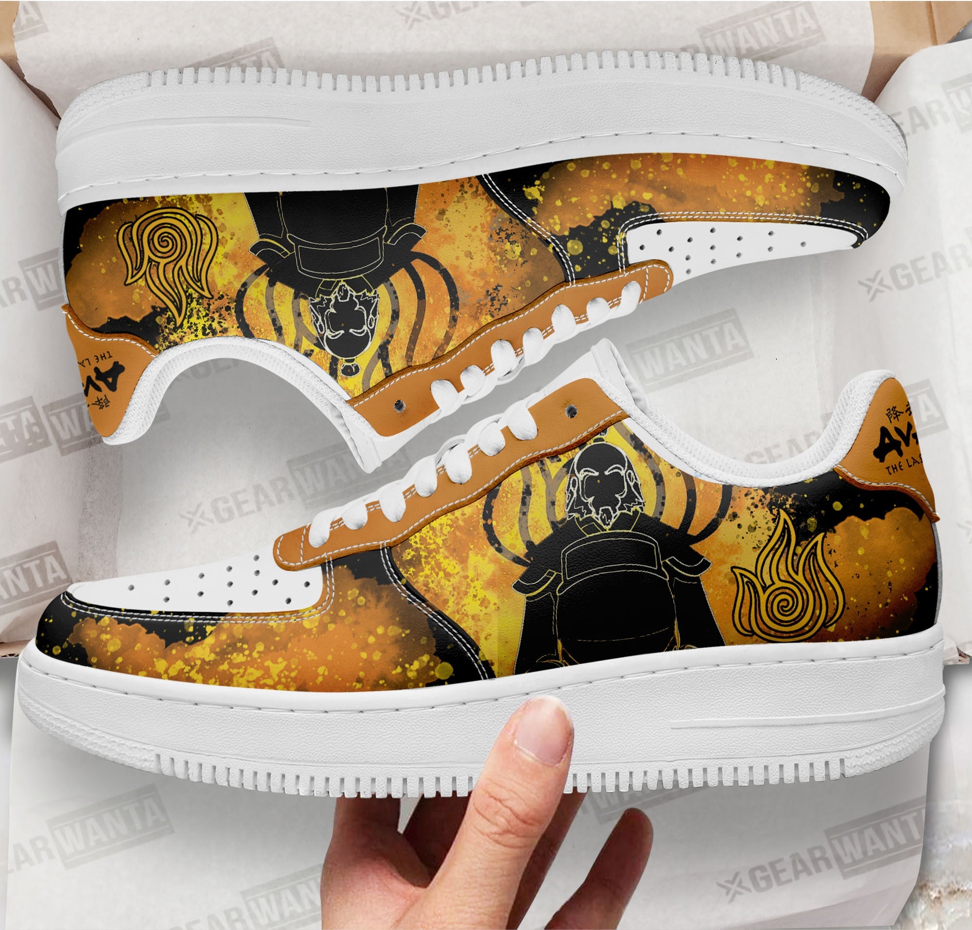Iroh Fire Nation Air Sneakers Custom Avatar The Last Airbender Shoes