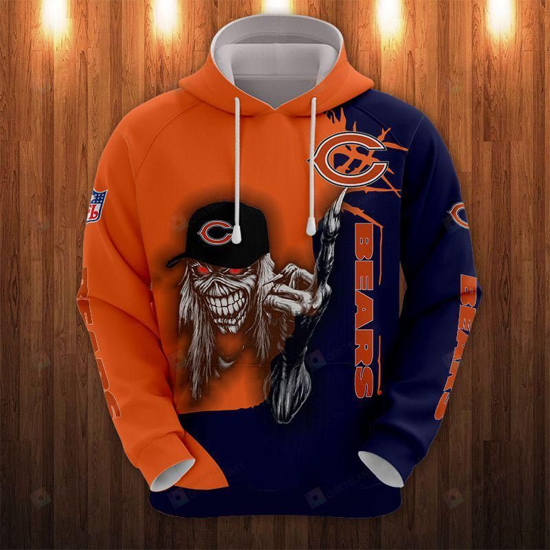Iron Maiden Chicago Bears 3D All Over Print Hoodie Hoodie